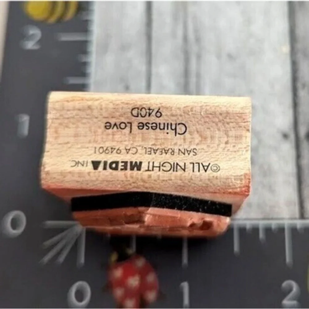 All Night Media Chinese Love 940D Rubber Stamp Wood #E4